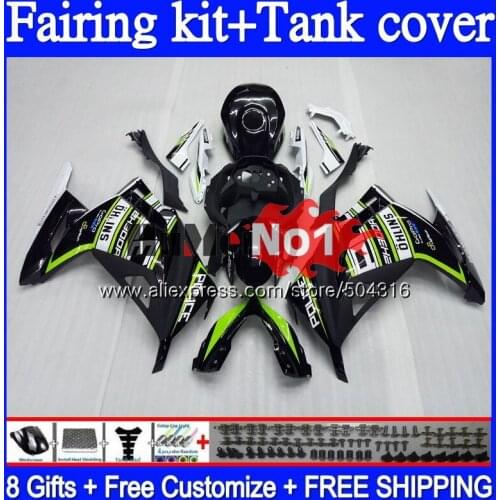 Injection For KAWASAKI ZX-3R EX ZX 300R 2013 2014 2015 2016 2017 95MC.70 Green black ZX300R EX300 R ZX3R 13 14 15 16 17 Fairing