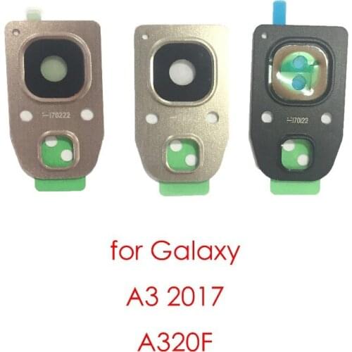 50x original new for Samsung Galaxy A3 A5 A7 2017 A320F A520F A720F Rear Camera Ring Holder Frame Lens Cover+Camera Lens glass
