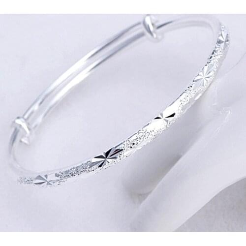 Korean Bangle Bracelet Gypsophila Bracelet Bangle Silver Plated Fashion Bracelets & Bangles Bracelets For Women Jewelry O214
