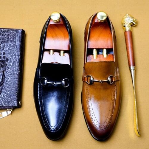 Leather mens dress shoes brown casual business male shoes men hot sell cheap shoes