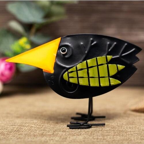 Retro Iron Bird Wrought Tin Wine Cabinet Home Decoration Accessories Small Furnishings Office Desktop Small Jewelry Ornaments