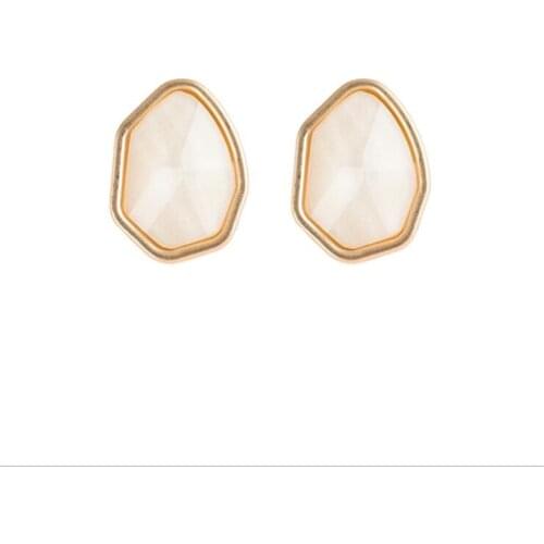 Fashion Geometry Irregular Stud Earring Korean Style Resin Polygon Earrings for Women Feminine Jewelry Gifts