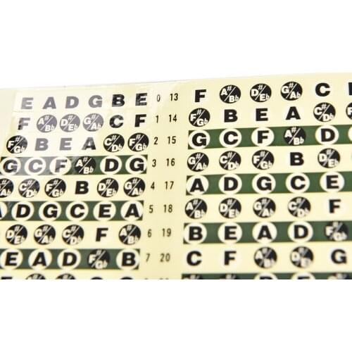 Guitar Sticker Fretboard Note Sticker Musical Scale Label Fingerboard Decal For Musical Instruments