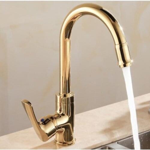 New Basin kitchen Faucet Bathroom Faucet Hot and Cold Gold Brass rotation Toilet Sink Faucet Water Crane Mixer