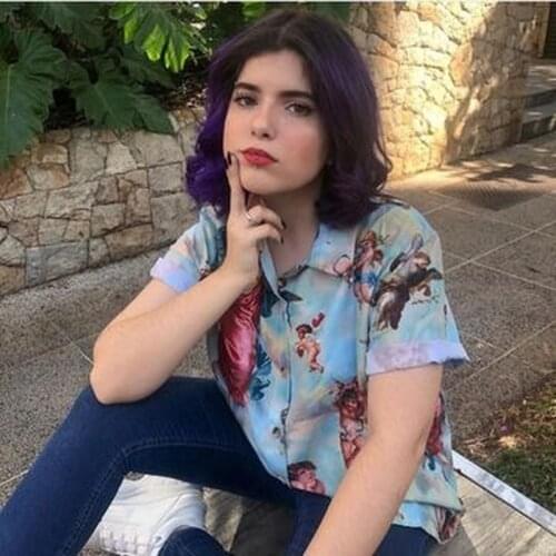 Pinnedk Short Sleeve Blouses