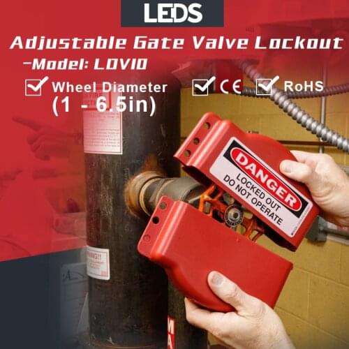 Adjustable Gate Valve Lockout Universal Industrial Gate Valve Handwheel Switch Safety Lock Devices For Diameter 25mm to 165mm