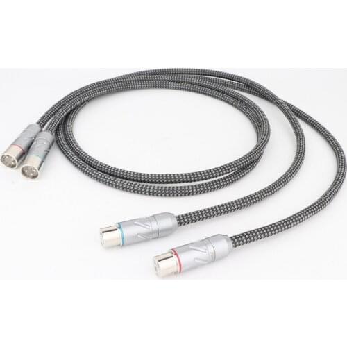 Monosaudio X405 OFC Silvel Plated Balanced Interconnect XLR Cable Rhodium Plated XM700R&XF700R XLR Connectors