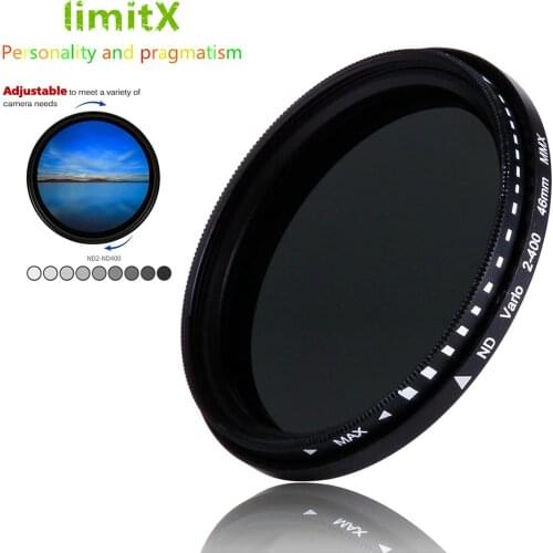 Variable ND Filter Neutral Density Fader Adjustable ND2-400 37 40.5 43 46 49 52 55 58 62 67 72 77 82 86 mm for Nikon Canon Sony