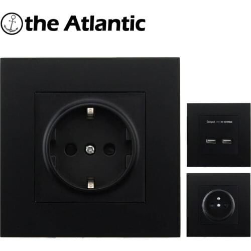 EU France Standard 16A Wall Socket Power Outlet Enchufe Plastic Panel Panel Electrical Plug AC 110~250V Plug Electrical Outlet