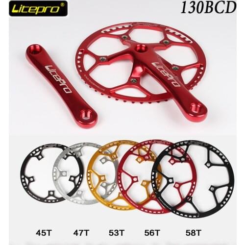 Ultralight 130 BCD 45T 47T 53T 56T 58T A7075 Alloy BMX Chainring Folding Bicycle BMX Chainwheel Bike Crankset Tooth
