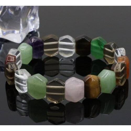 WUBIANLU Crystal Onyx Tourmaline Chalcedony Colourful Bracelet Multi Shape Optional Element Collocation Fashion Jewelry