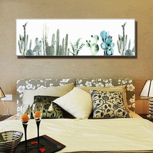 YongHe Nordic Home Decorative Oil painting Banner Poster Realist Cactus Customizable Wall Pictures For Decorate Living Room