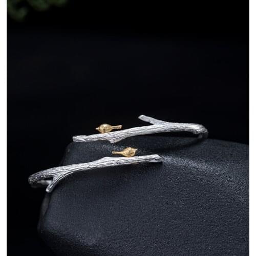 VLA Fashion Simple Bird Bracelet Womens 925 Sterling Silver Creative Design Bracelets For Girls Animal Jewelry