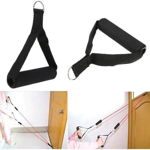 1Pcs Nylon Tricep Rope Cable Attachment Handle V Bar Fitness Sports Yoga Exercises Gym Attachment Resistance For Body Building