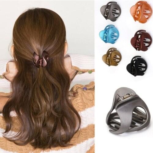1pc Hair Claw Women Girls Frosting Hair Clamp Hair Jaw Clip Grip Barrettes Korean Style Plastic Hair Pin Styling Accessories
