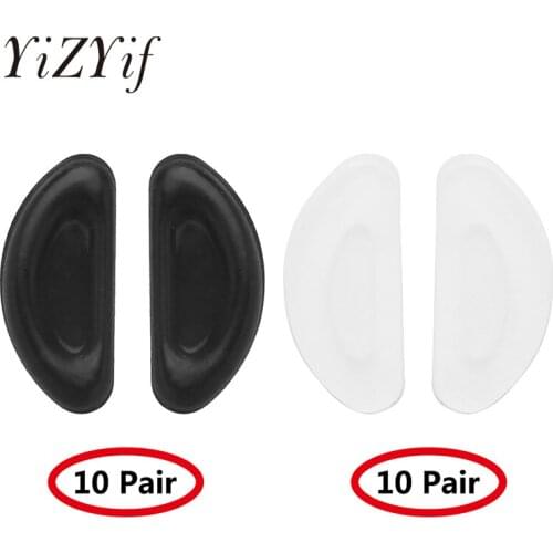 10 Pair Eyeglasses Nose Pads Anti-Slip Soft Hypo-Allergenic Silicone Adhesive Sticky Nose Pads for Glasses Eyeglasses Sunglasses