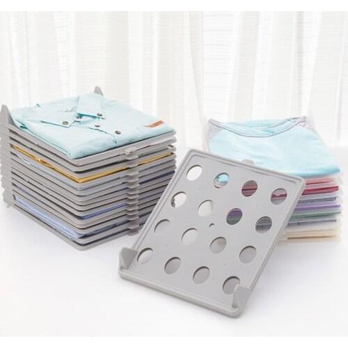 10Pc/set Storage Folding Board Practical Dress Stacking Board Clothes Organizer Drawer Cabinet Overlapeable Board Storage Tool