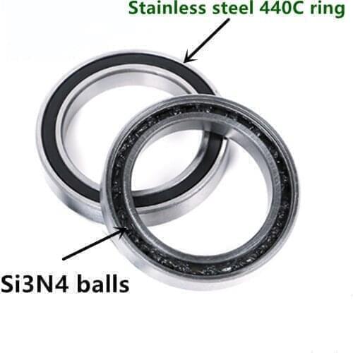 4pcs/10pcs ABEC-5 S6002-2RS 440C stainless steel Hybrid SI3N4 ceramic ball bearings s6002 6002 2RS 15x32x9 mm