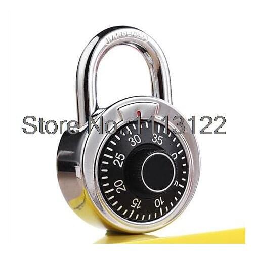 50MM Round Dial combination padlock safety box compass decorated padlock anti-theft mechanical lock 1 pc