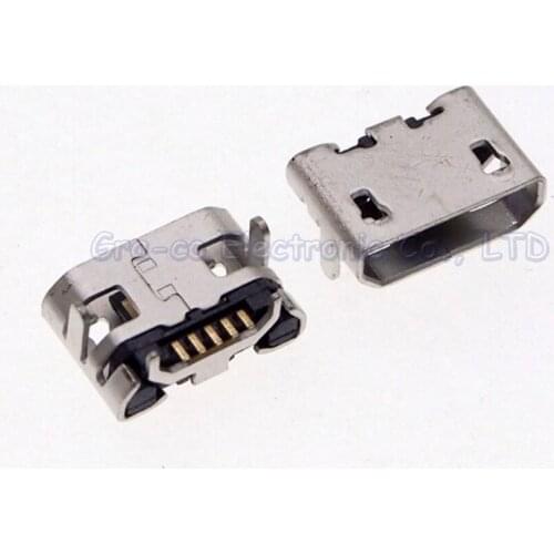 50pcs Micro 5P USB Jack USB charging port For Lenovo A500 A750 Coolpad 7270 ZTE U236 etc tail plug