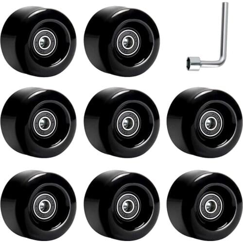 8 Pcs 58mm x 32mm, 82A Outdoor or Indoor Four-Wheel Roller Skate Wheels to Replace Double-Row Roller Skate Accessories
