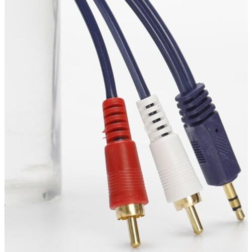 3.5mm Audio Cable One Point Two AUX To Double Lotus Head 2 RCA Audio Computer Mobile Phone With Speaker Cable
