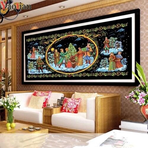 Large Diamond painting Merry Christmas landscape Diamond Embroidery sale rhinestones pictures mosaic icons Home decoration