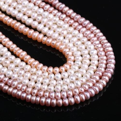 Natural Freshwater Pearls Beads High Quality 38 cm Punch Loose Beads for Jewelry Making DIY Women Necklace Bracelet 4-5 mm