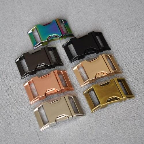 20 pcs/pack Backpack Buckles Dog Collar Webbing DIY Quick Release Metal Buckle Outdoor Bracelet Accessories
