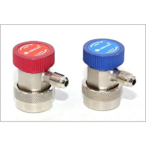 1Pcs R134A High and low pressure Adapters Quick Coupling Air Conditioner Coolant Adjustable Auto refrigerant quick connector