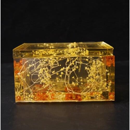 DIY crystal resin mold tissue box daily necessities napkin car tissue box silicone mold