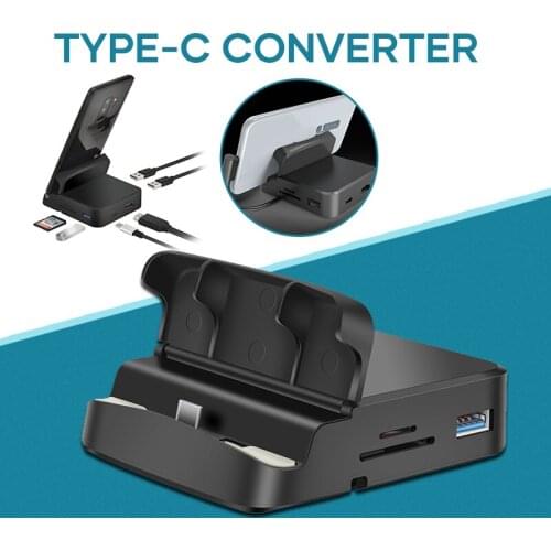7 in 1 USB C HUB Phone Holder Type C Docking Station for Huawei P40 Mate 30 Samsung S20 S9 to USB 3.0 USB HUB Type C HUB