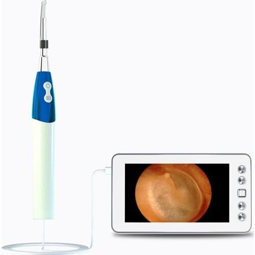 4.3 inch LCD Display Endoscope Camera Visual Ear Cleaning Spoon 1280*720 Otoscope 3.9mm Lens 6 LED Rechargeable Ear Endoscopes