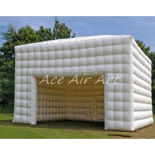 Giant white inflatable cubic tent,nicely event cube canopy with door 2 big and small door for US
