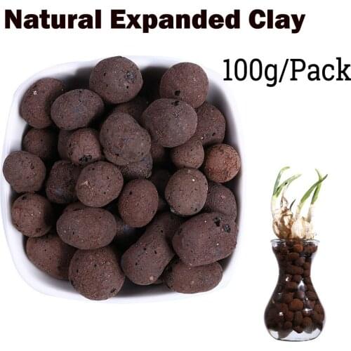 100g Organic Light Ceramsite Organic Expanded Clay Pebbles Grow Media Orchids Hydroponics Aquaculture Garden Flowers Planting #y