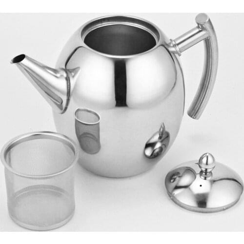 Masahiro Stainless Steel Coffee Pot Double gan lan hu pao cha hu with Drain Hotel Restaurant Cold Kettle 1.0L-1.5L