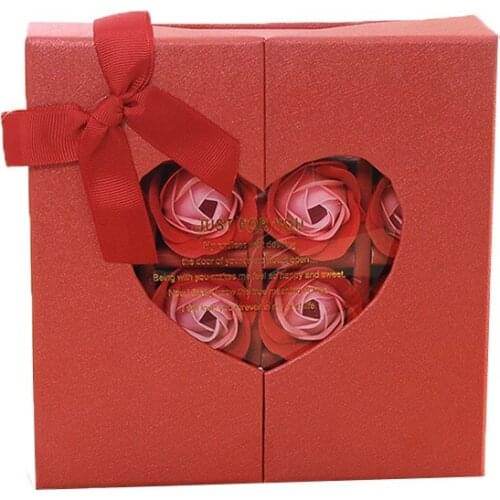 Rose Soap Flowers Artificial Flowers Rose Gift Box Valentines Day Rose Birthday Party Gift For Wedding Party Decor Fake Flower