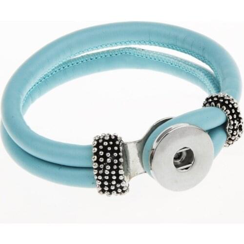 New Solid Candy 10 Colors women girls Pu leather Snap Button Bracelets fit 18mm snap button jewelry bracelet armband