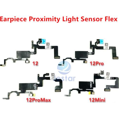 Original Earpiece Proximity Light Sensor Sound Earphone Speaker Face Flex Cable Assembly For iPhone 12 12Pro/Max/Mini