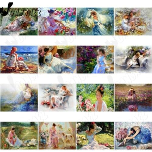 Character Diamond Painting Girl 5D Diy Cross Stitch Oil Painting Mosaic Digital Sticker Diamond Embroidery Mosaic Room Decor