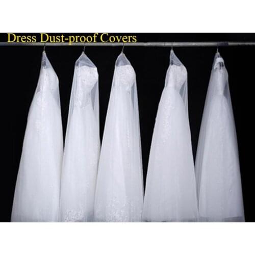 160/180/200cm Transparent Tulle Dust Cover Clothes Wedding Dress Garment Bridal Gown Protector Mesh Yarn