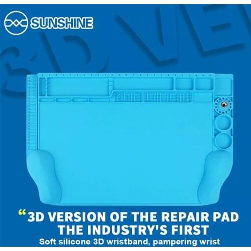 3D Work Mat Pad Heat Insulation Silicone Pad Desk Electronic Tool Phone Repair Working Mat Maintenance Heat Gun Platform