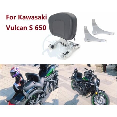 Adjustable folding Rider Driver Passenger Backrest rear luggage rack for Kawasaki 2015-2018 Vulcan S EN 650 EN650 VN650 Bobber
