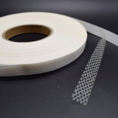 Hot Melt Adhesive Mesh Tape Double-sided Tape Release Protector Paper Film Width 1.0cm 50m/roll Adhesive Fastener Tape Iron on