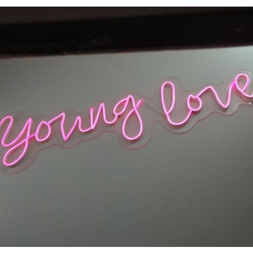 Outdoor decorate soft tube sign neon light letters for wall and shop name board designs