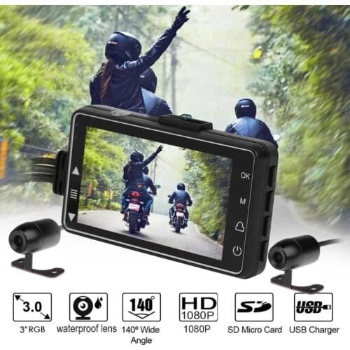 SE300 Motorcycle DVR Front+Rear Camera Motorcycle Cam Video Recorder Front Rear View Waterproof Motorcycle Camera