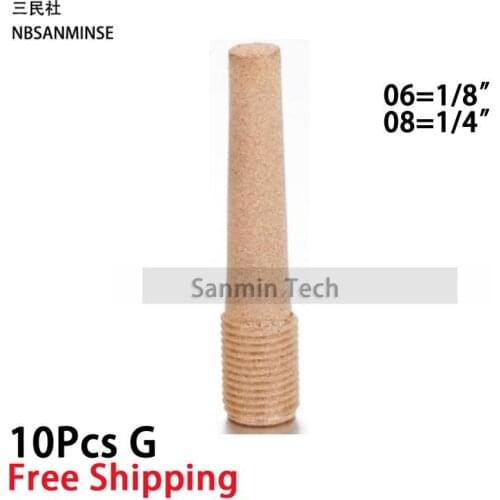 10Pcs/lot G 1/8 1/4 Air silencer Filter Muffler Pneumatic Brass Fitting Exhaust Series For Compressed Air Water NBSANMINSE