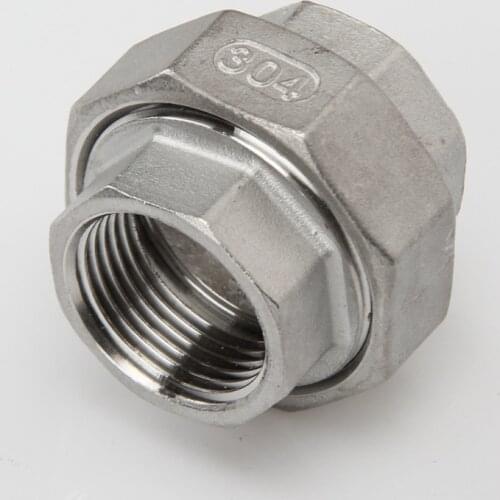 Female Straight Union Coulping Pipe Fittings Stainless Steel SS304 3/4" BSPP
