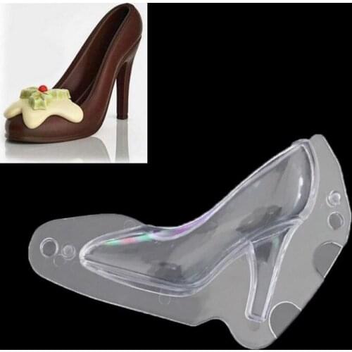 Hard plastic DIY chocolate / jelly crystal shoes custom models acrylic chocolate 3D high heel mold