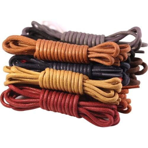 1 Pair Surface Waxing Shoes Lace 80/100/120cm Length Classic Solid Color 3MM Wide Sports Boots Shoelace Shoes Tackles